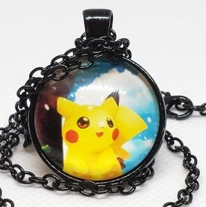 PIKACHU POKEMON Glass Tile Necklace